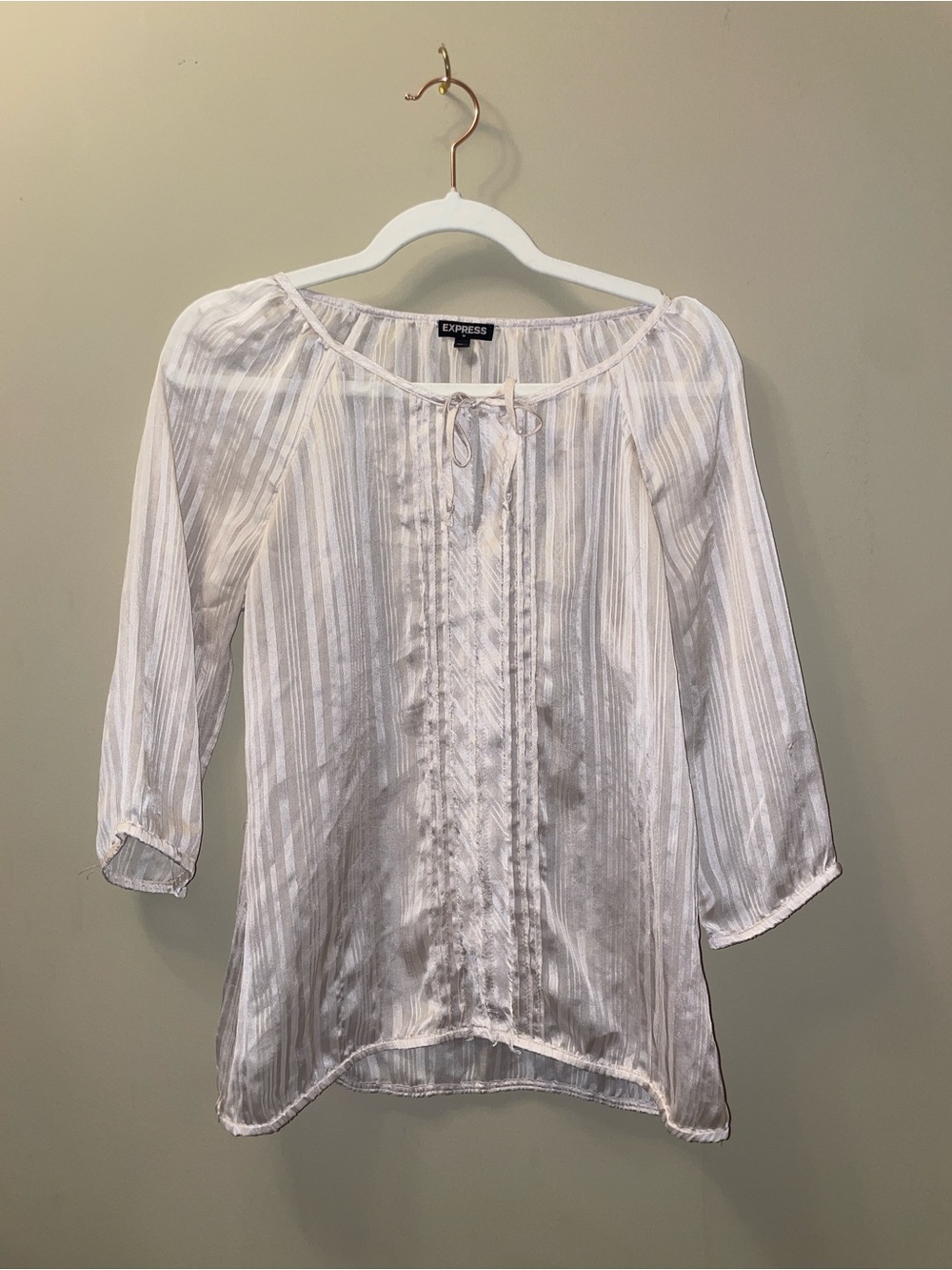 Sheer white blouse
